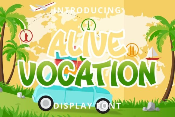 Alive Vocation: The Fun Display Font for Cute Branding