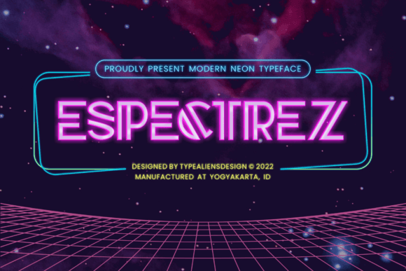 Espectrez: The Neon Display Font for Modern Brands
