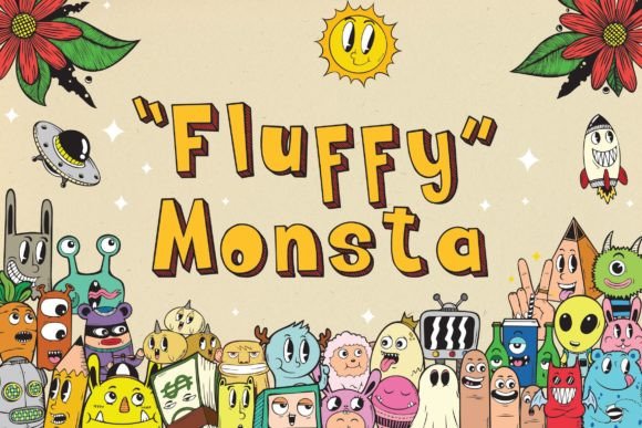Fluffy Monsta: The Ultimate Cute Display Font for Branding