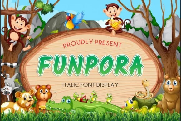Funpora: A Playful Display Font for Makers and Kids' Designs