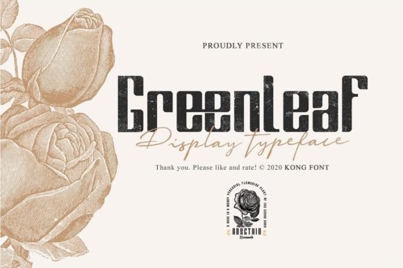 Greenleaf: A Modern Display Font for Crafters