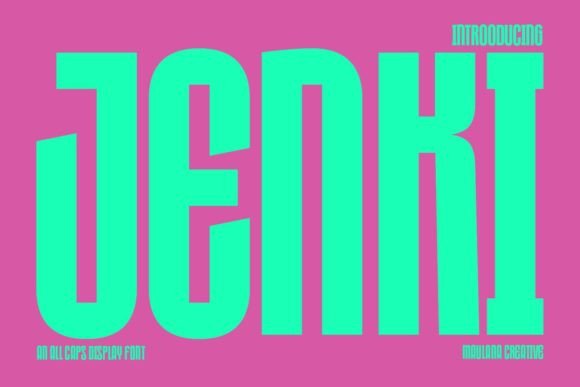 Jenki: A Bold Display Font for Modern Editorial Design