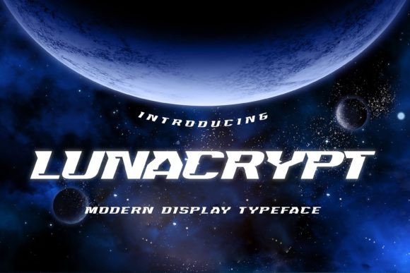 Lunacrypt: A Modern Display Font for Handmade Brands
