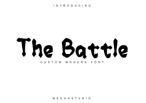 The Battle: A Brave Display Font for Crafters